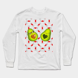 Avocado Kawaii Long Sleeve T-Shirt